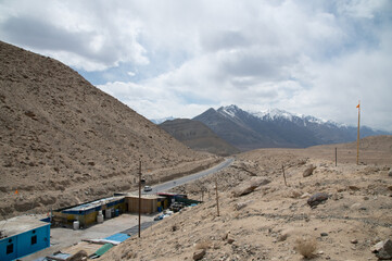 Nishan sahib of Gurdwara Pathar Sahib, Leh