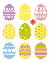 Set of Easter eggs - an illustration for your design project.