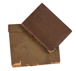 Old and vintage stamp book on transparent background.