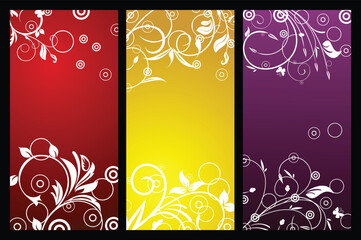 Floral background with copy space, vector illustration