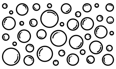 Doodle sketch style of Hand drawn water bubble vector illustration.
