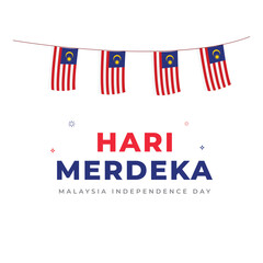 Obraz premium Hari Merdeka. Malaysia independence day design template