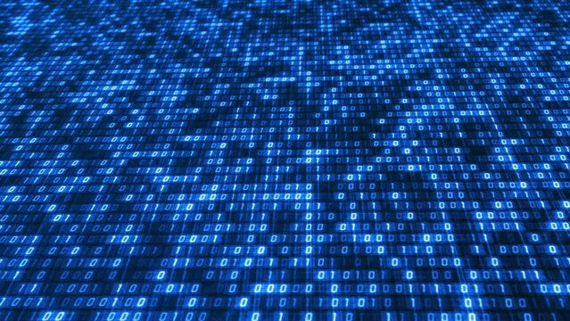 Binary digital string information flow change background