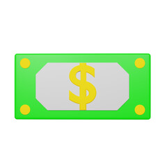 3d rendering money icon object