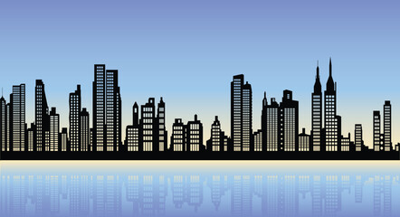 Fototapeta premium vector cityscape of new york