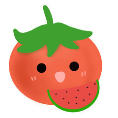 Tomato eat watermelon