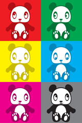 illustration panda eps 8 format