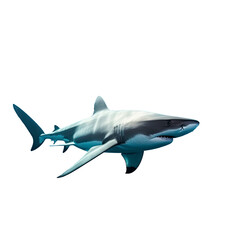 Fototapeta premium Photo dangerous shark underwater, generat ai