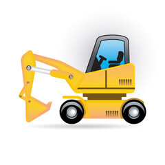 Naklejka premium excavator