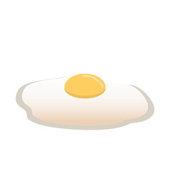 fried egg, sunny side up illustration