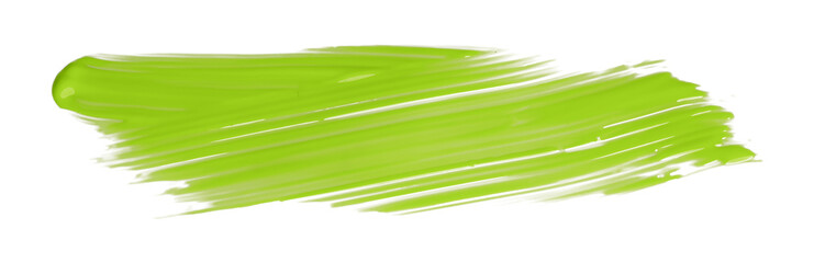 Shiny green brush watercolor painting isolated on transparent background. watercolor png