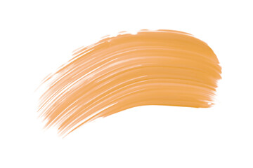 Shiny orange brush watercolor painting isolated on transparent background. watercolor png