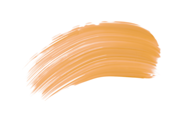 Shiny orange brush watercolor painting isolated on transparent background. watercolor png