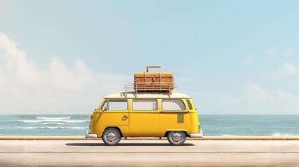 bus on the beach