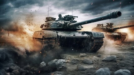tank at war