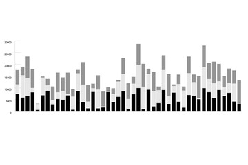 Digital png illustration of statistics on transparent background