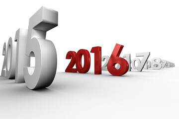 Digital png illustration of grey and red years numbers on transparent background