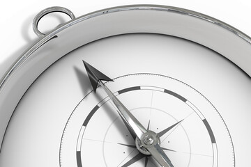 Digital png illustration of silver compass on transparent background