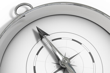 Digital png illustration of silver compass on transparent background © vectorfusionart