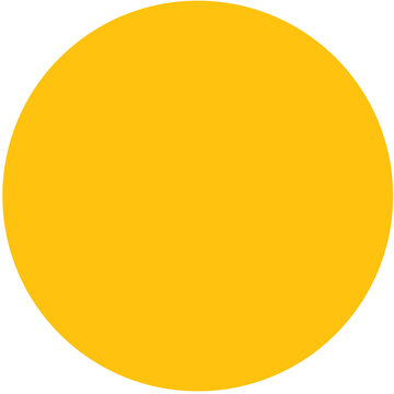 Digital png illustration of yellow circle with copy space on transparent background