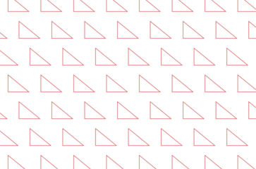 Digital png illustration of rows of red triangles on transparent background