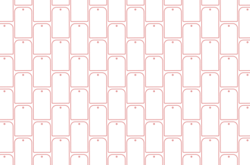Digital png illustration of rows of red shapes on transparent background