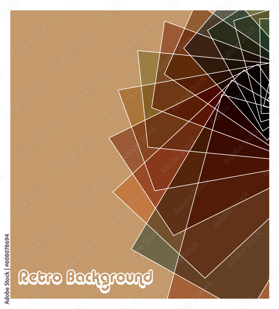 Poster Retro abstract background in editable vector format