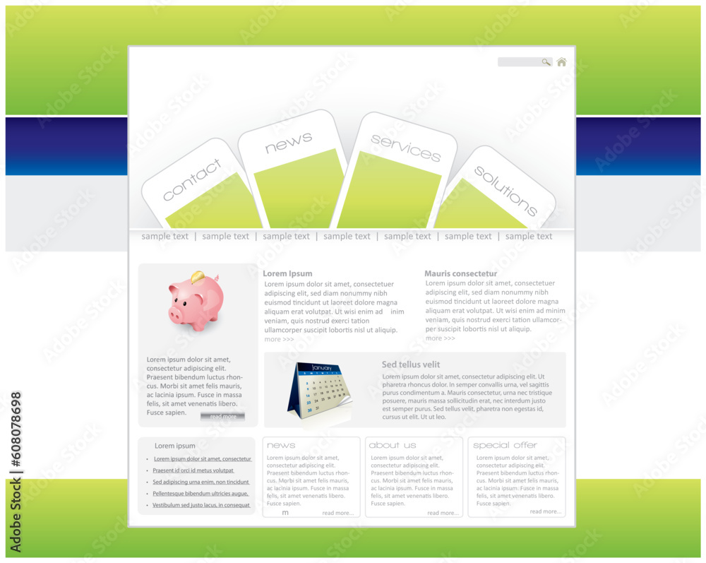 Aufkleber business web template in editable vector format