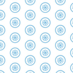 Digital png illustration of rows of blue floral pattern on transparent background
