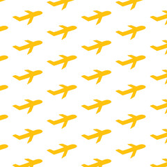 Digital png illustration of rows of yellow planes on transparent background