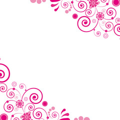 Vector. Pink flower. Floral background. To see similar, please visit MY PORTFOLIO. Illustration for your design.