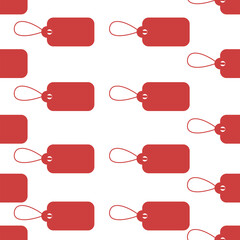 Digital png illustration of red tags pattern on transparent background