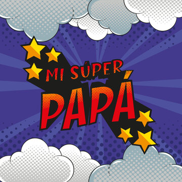 Mi super pap&aacute; para fondos con estilo comic
