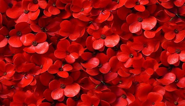 red flower background. generative ai