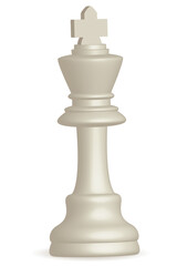 illustration of chess king on white background