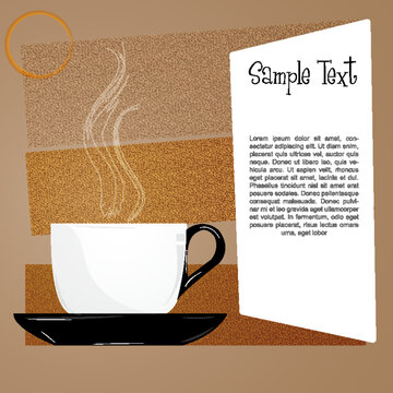illustration of coffee with sample card