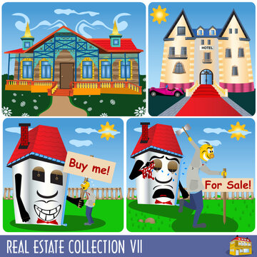 Real estate collection 7, different kind of buildings and situations.