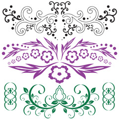 vector patterns of different colors and styles