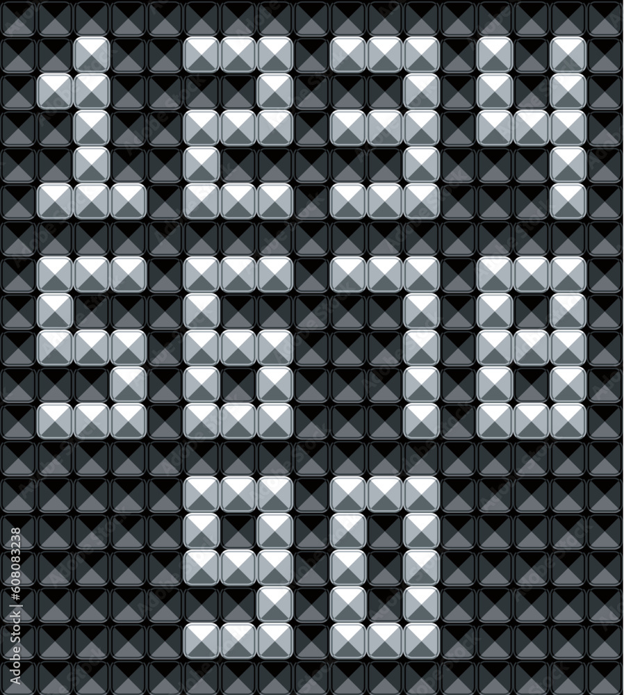 Poster tiled vector numbers set. editable.