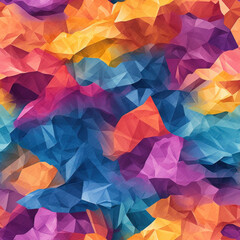 Naklejka premium Colorful Crumbled Paper Seamless Texture Pattern Generative AI