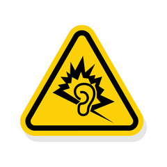 ISO Triangle Warning Sign: Loud Noise Symbol (IS-2014)