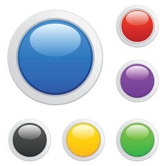 illustration of multicolored buttons on white background