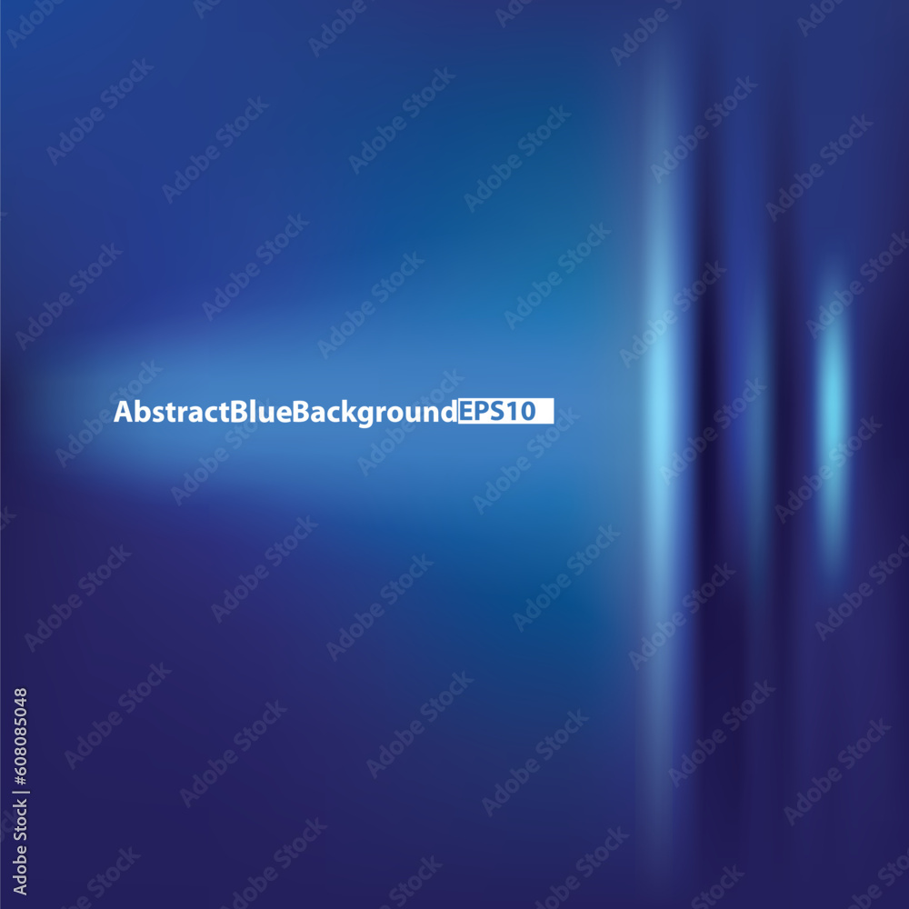 Poster abstract background with blue light on black