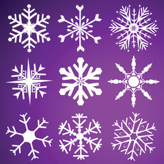 Naklejka na ściany i meble illustration of christmas snowflake on white background