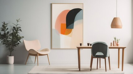 desk and chair sitting in front of a framed art piece.

Made with the highest quality generative AI tools