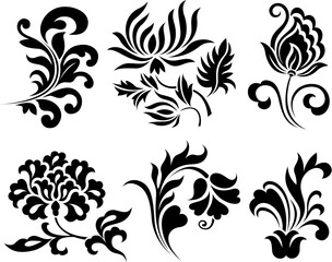 decorative spiral plant element