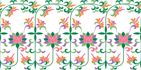 scroll floral embroidery lace pattern