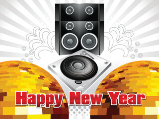 abstract musical new year background vector illustration