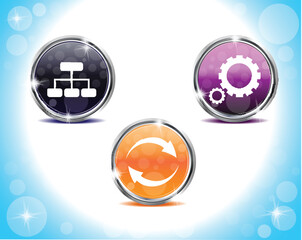 abstract shiny web buttons vector illustration