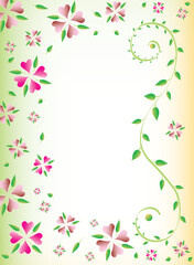 Obraz premium Floral background, place for your text, vector